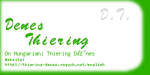 denes thiering business card